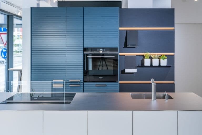 Siemens studioline blaue Küche edel hochwertig Aarberg